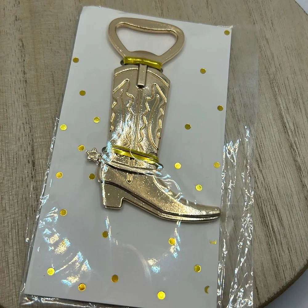 bottle opener golden cowboy boot
